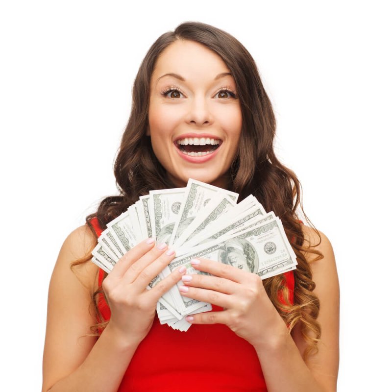 A registered nurse, and National Laser Institute graduate holding money and expressing why it pays to administer Botox.