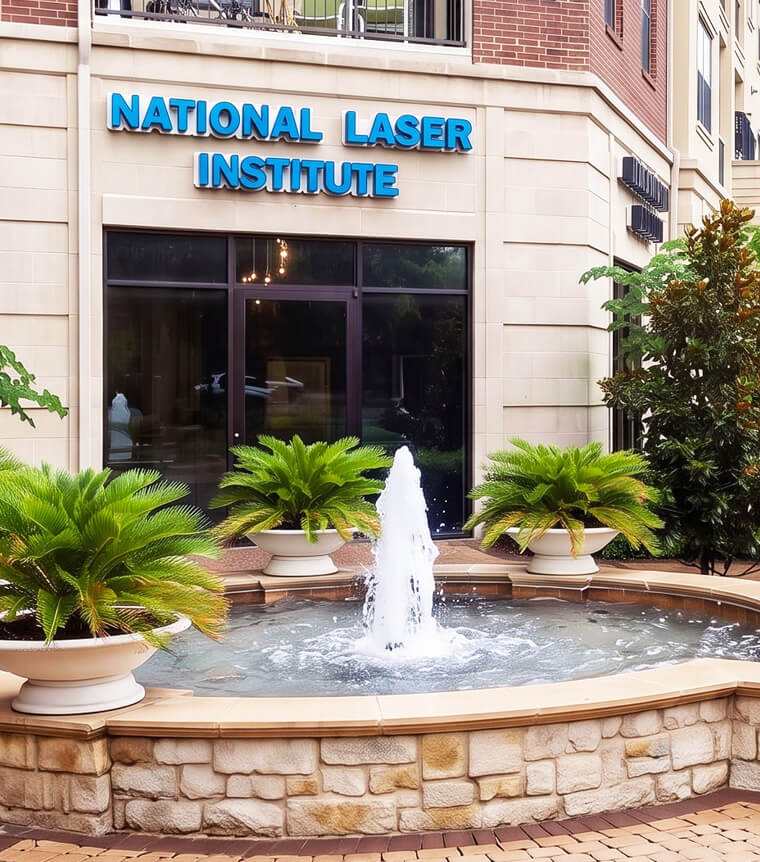An Image of the entrance to National Laser Institute in Dallas, Texas.