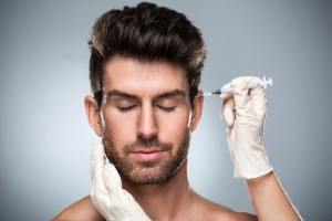 man getting botox