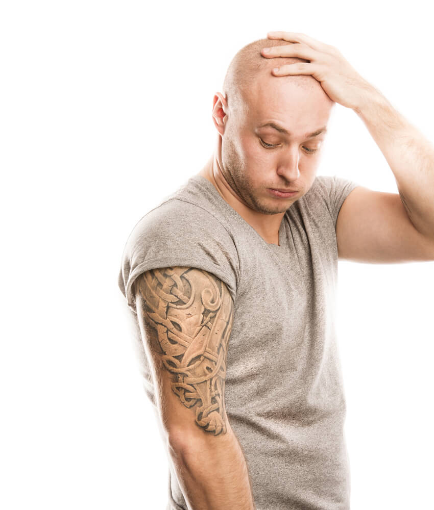 Premium Photo | Tattoo artist middle age man isolated on white background  looking up while smiling